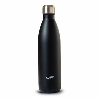 Thermosflasche schwarz 750ml Edelstahl bleifrei und bisphenolfrei TOP Qualität