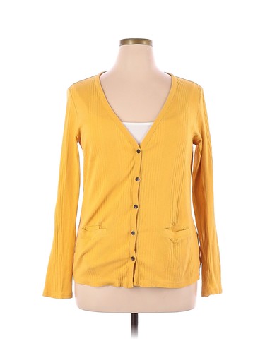 Lands' End Women Yellow Cardigan 10 | eBay