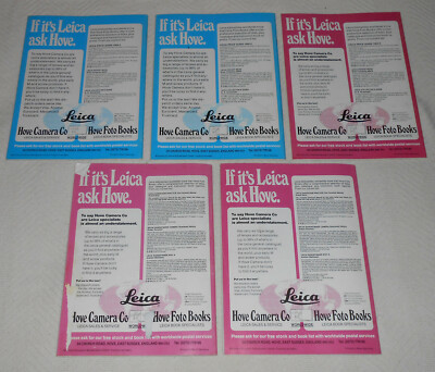 Vintage 1983 LEICA Photography Magazine 5 Issues English Edition