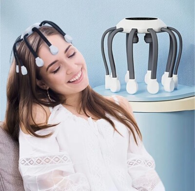 scalp massager vibrating Bosley White Waterproof Electric Scalp Massager with Red Light Stimula –  Bosley Online Store main image 0