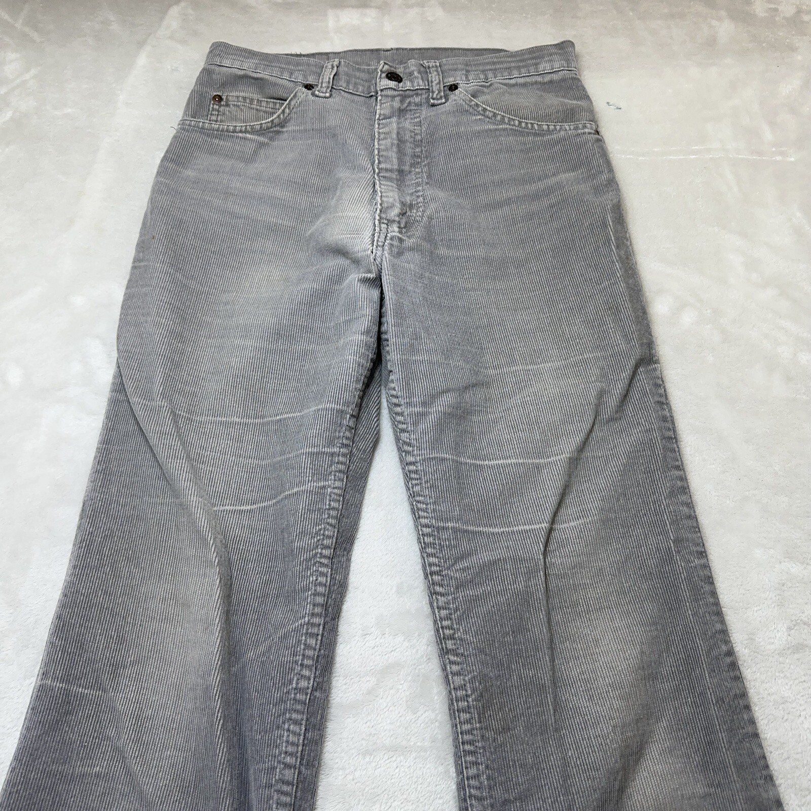 Vintage Gap Pioneer Pants Mens 31x33 Gray Corduroy Western 80s Made in