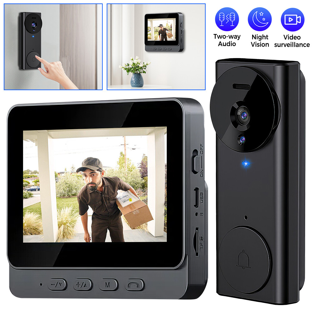 Video Doorbell 2.4G Wireless Doorbell Camera with Video Two-Way Audio Monitor-image