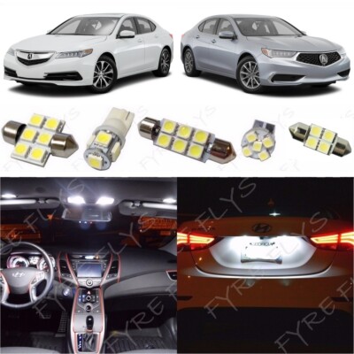 White LED Interior Lights 10pc Package Kit fits 2015-2019 Acura TLX +Tool AX2W