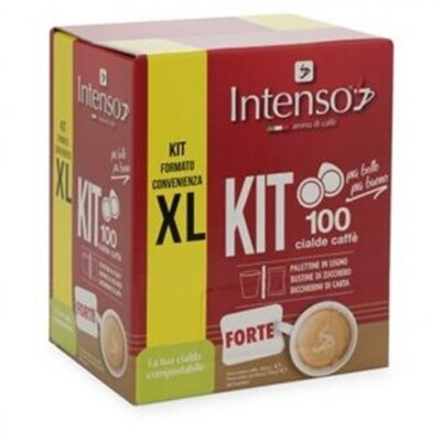 INTENSE CONF. CAFFE PODS STRONG BLEND 100PCS+ CO kit