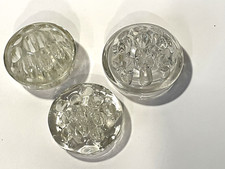 Lot of 3 Vintage Clear Glass Flower Frogs in GREAT Condition 9, 9, 11 HOLES