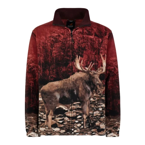 Wildkind Western Moose Bull Elk Deer Buck Stag Forest Jacket Red Sweater M-L image 7