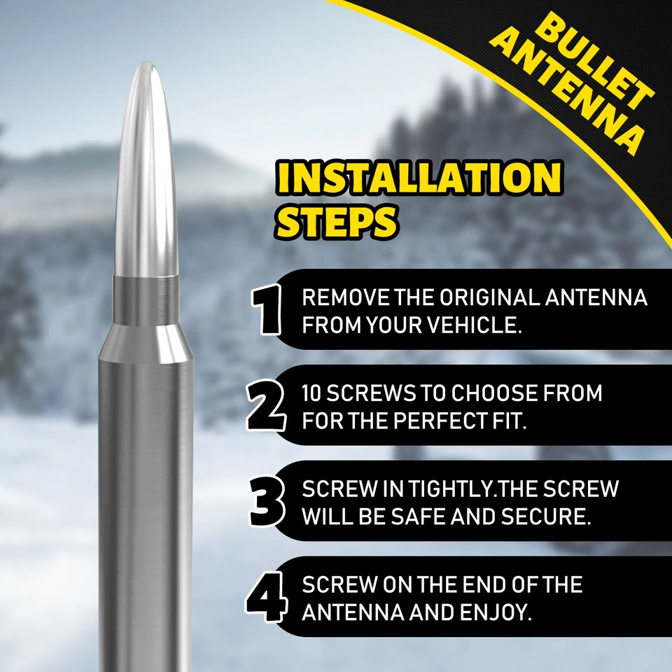 Automobile Aluminum Short Screw-on AM/FM Radio Antenna for Nissan Altima Mazda - Изображение 3 из 4