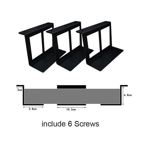 4.8-6.8cm Under Desk Laptop Holder Mount Bracket With Screws For Macbook Sto _yi - Afbeelding 11 van 14