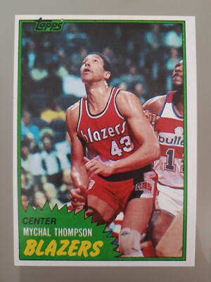 1981-82 Topps Basketball Mychal Thompson #36 Portland Trail Blazers Mint