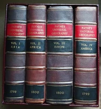 A New and Complete System of Universal Geography; in 4 vols; First ed, leather