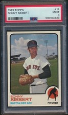 1973 TOPPS Sonny Siebert #14 Boston Red Sox PSA 9 Mint