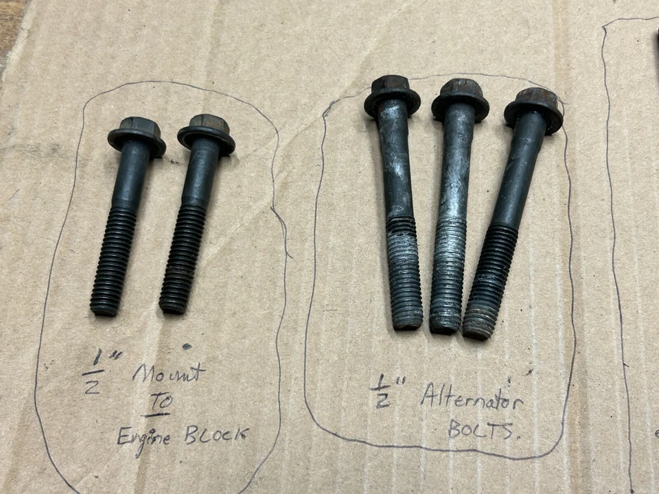 BOLTS ONLY 93-96 Ford F150 - 5.8L 5.0L ALTERNATOR & Air BRACKET F3TA-10239-DBI - Image 4 of 4