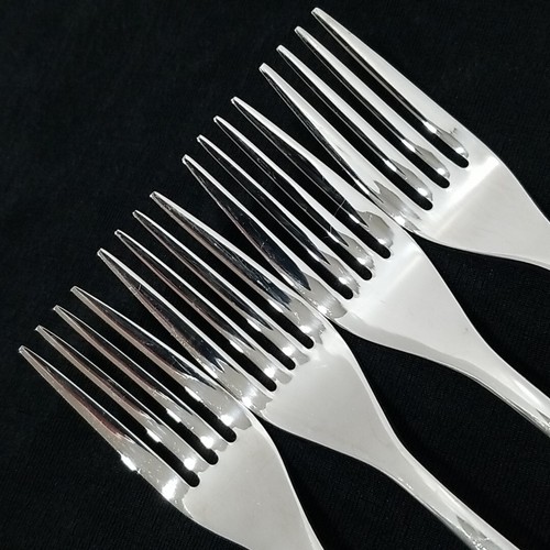 Mikasa Emile Insalatiera Forchette Set di 4 Posate Acciaio Inox 18/10 Argenteria Lucida 7" - Foto 6 di 9