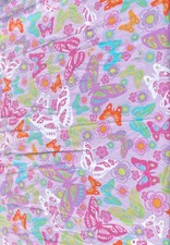 6Pc Whisper Soft Mills Butterflies Purple Pink Twin Sheets Sets COTTON VGUC