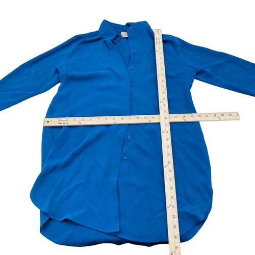 Chicos Women's Blue Button-Down Shirt Tunic Size Small Chico's 0 - Picture 3 of 5