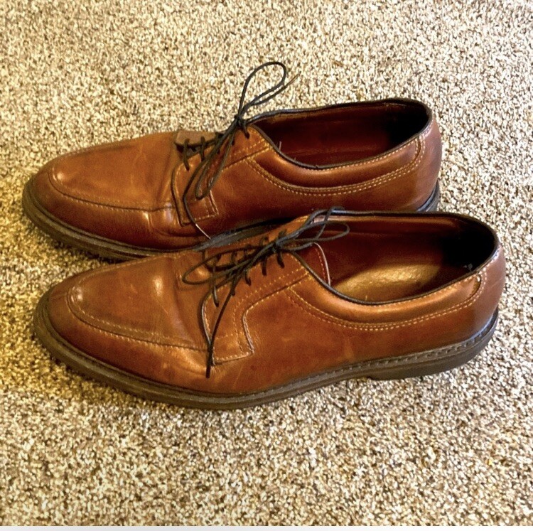 SAOLA Scarpe Allen Edmonds Norse in pelle marrone made in USA taglia 11 B nonno Core