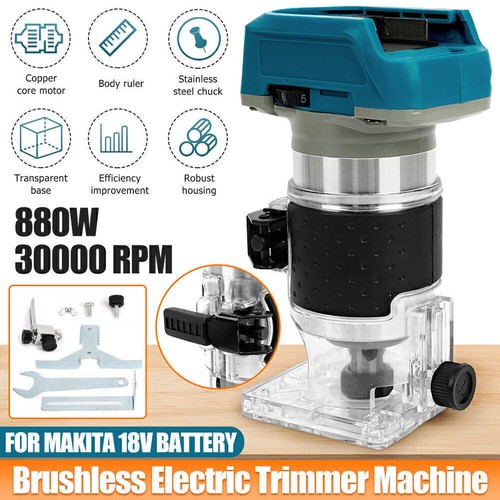 Cordless Brushless Trimmer Woodworking Compact Router For Makita 18V Battery - Picture 4 of 15