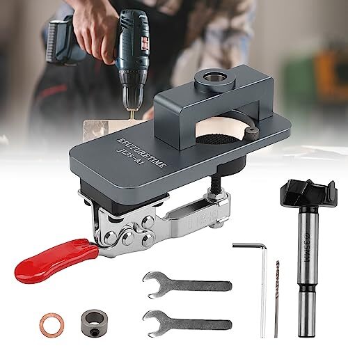 EFUTURETIME Dima per Cerniere 35mm Professionale - Guida Foratura Alluminio