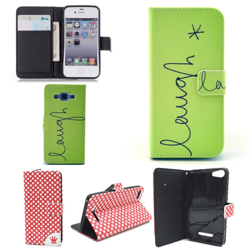 Design Schutz Tasche Handy Hülle Wallet Bumper Book Style Motiv Schale Rahmen - Bild 1 von 1