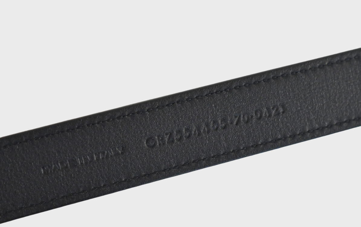 SAINT LAURENT Solid Black SUEDE YSL-LOGO CASSANDRE Women's