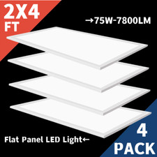 2x4FT LED Panel Light Fixture 75W Dimmable Drop Ceiling Flat LED Troffer Fixture