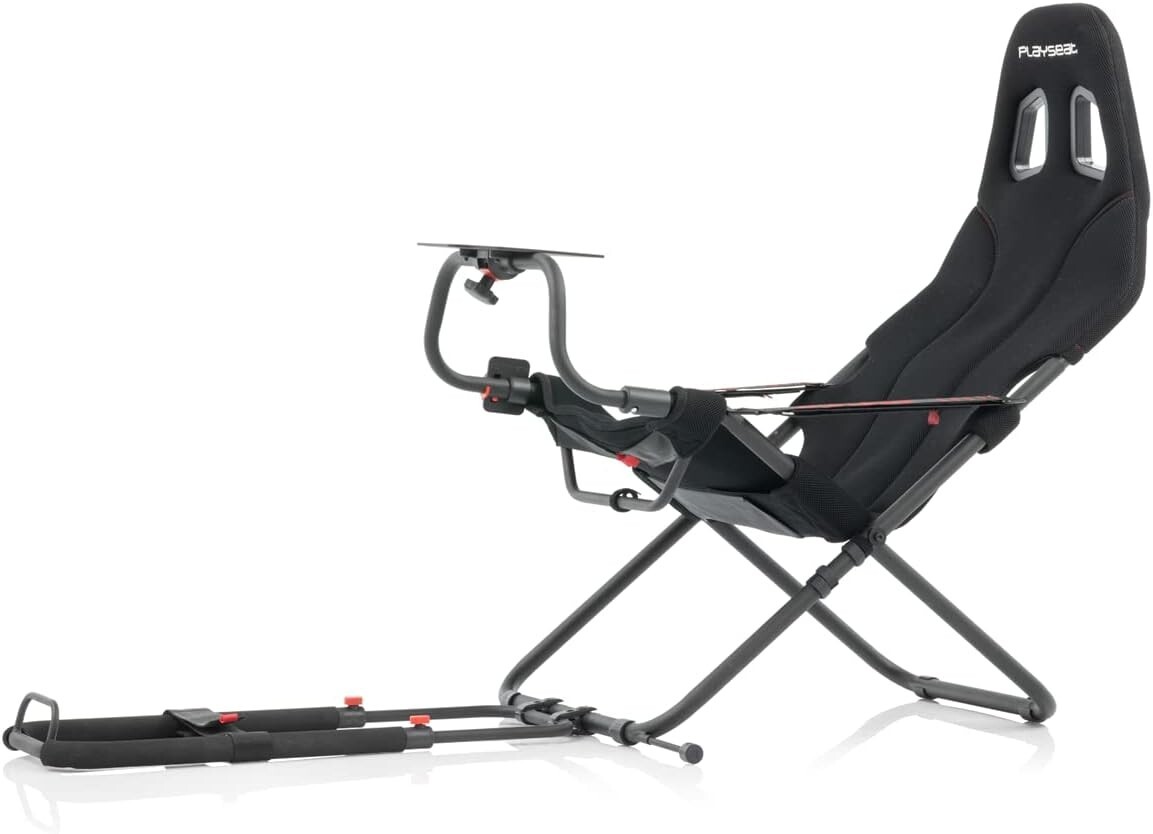 Foldable Racing Chair with Adjustable Positions for All Steering Wheels & Pedals