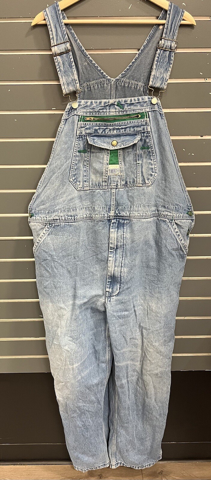 Vintage Liberty Denim Overalls Light Blue Untagged 42… Gem