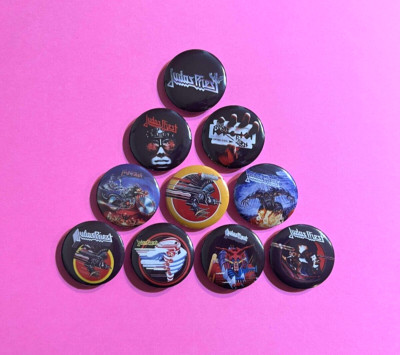 Judas Priest 1.25'' Button Pin Lot of (10) Heavy Metal God Halford Painkiller