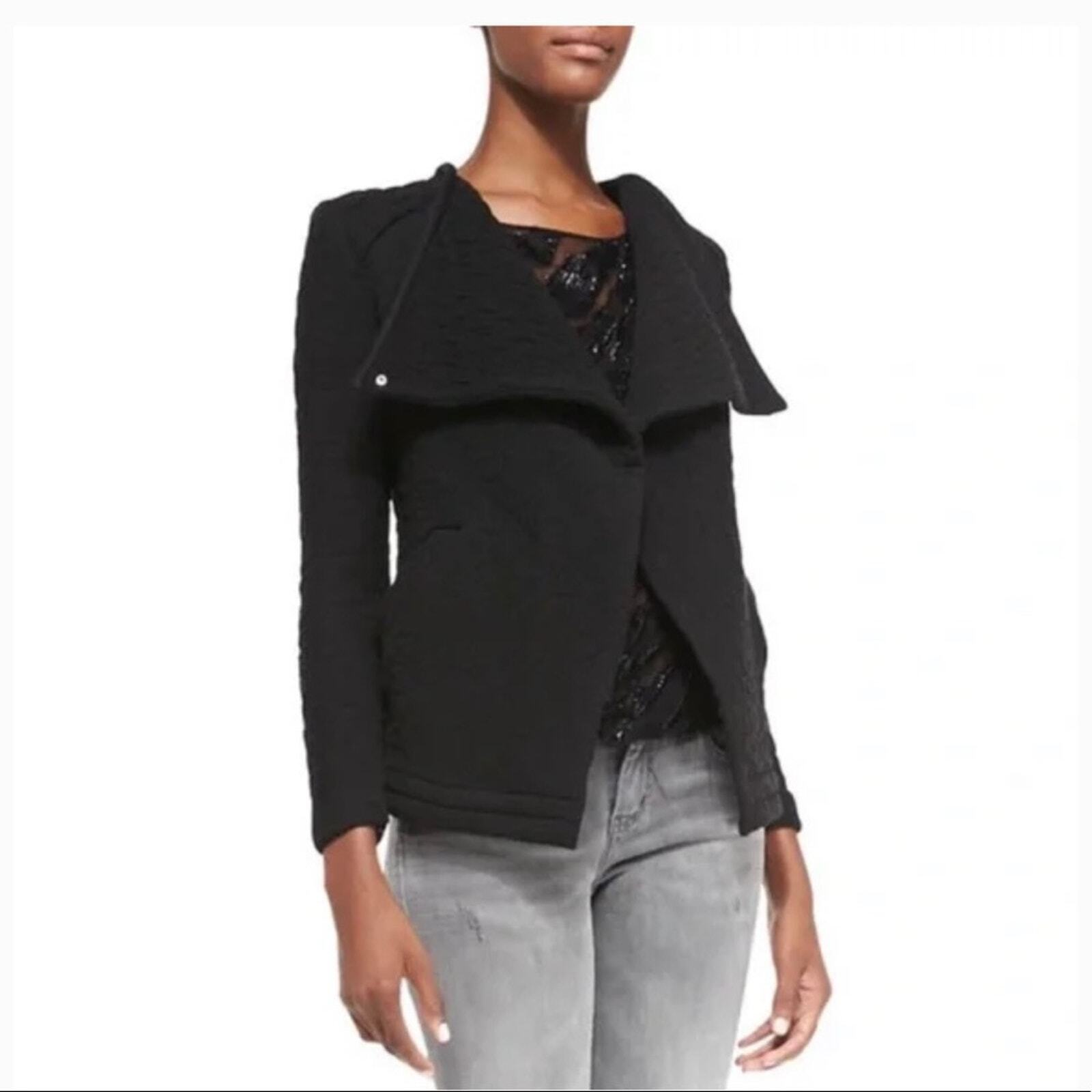 IRO Heddi Patterned Knit Black Jacket size 6 - image 13