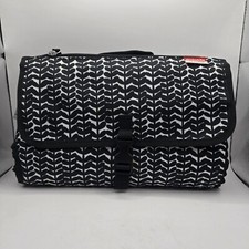 Skidaddle Diaper Changing Station Black White Vine by Skip Hop Pockets Portable