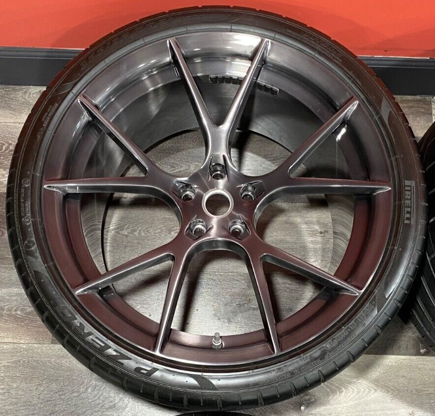20/21" CUSTOM FULLY FORGED BRUSHED WHEELS & TIRES FOR FERRARI 458 COUPE & SPIDER