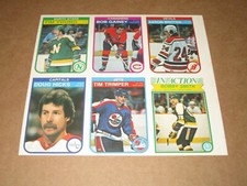 1982-83 OPC HOCKEY UNCUT SHEET OF 6 BOB GAINEY BOBBY SMITH AARON BROTEN