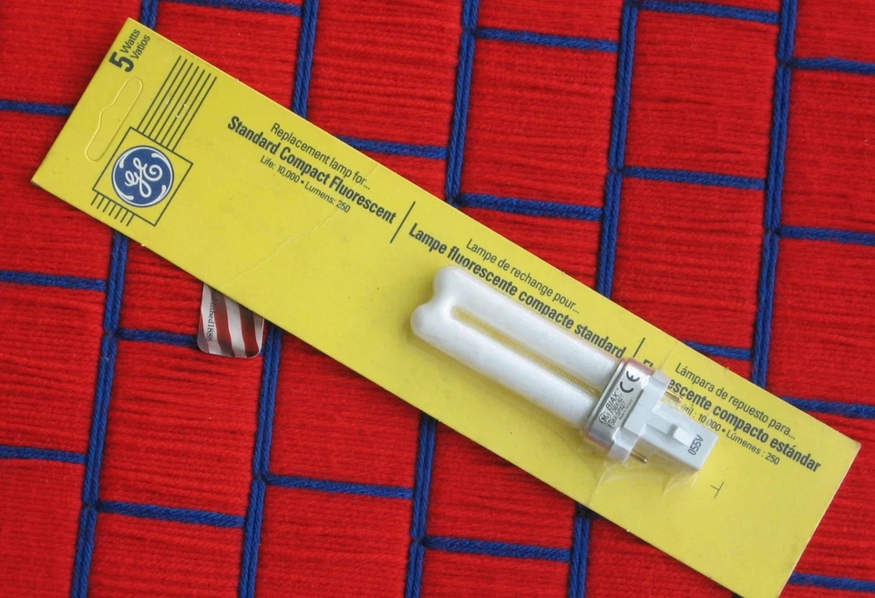 PL5 compact fluorescent 5 watt 2 pin F5BX/827 SOFT WHITE GE cfl 21707 CRI 82 NEW - Image 2 of 2