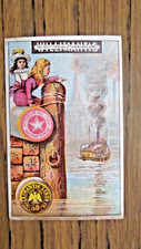 Willimantic Linen Co. Superior Thread Advert c1890 Girls Watching Steamer
