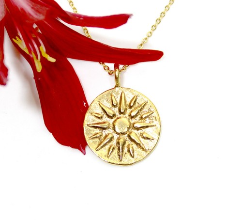 Gold Lion Necklace, Roman Lion, Gold 