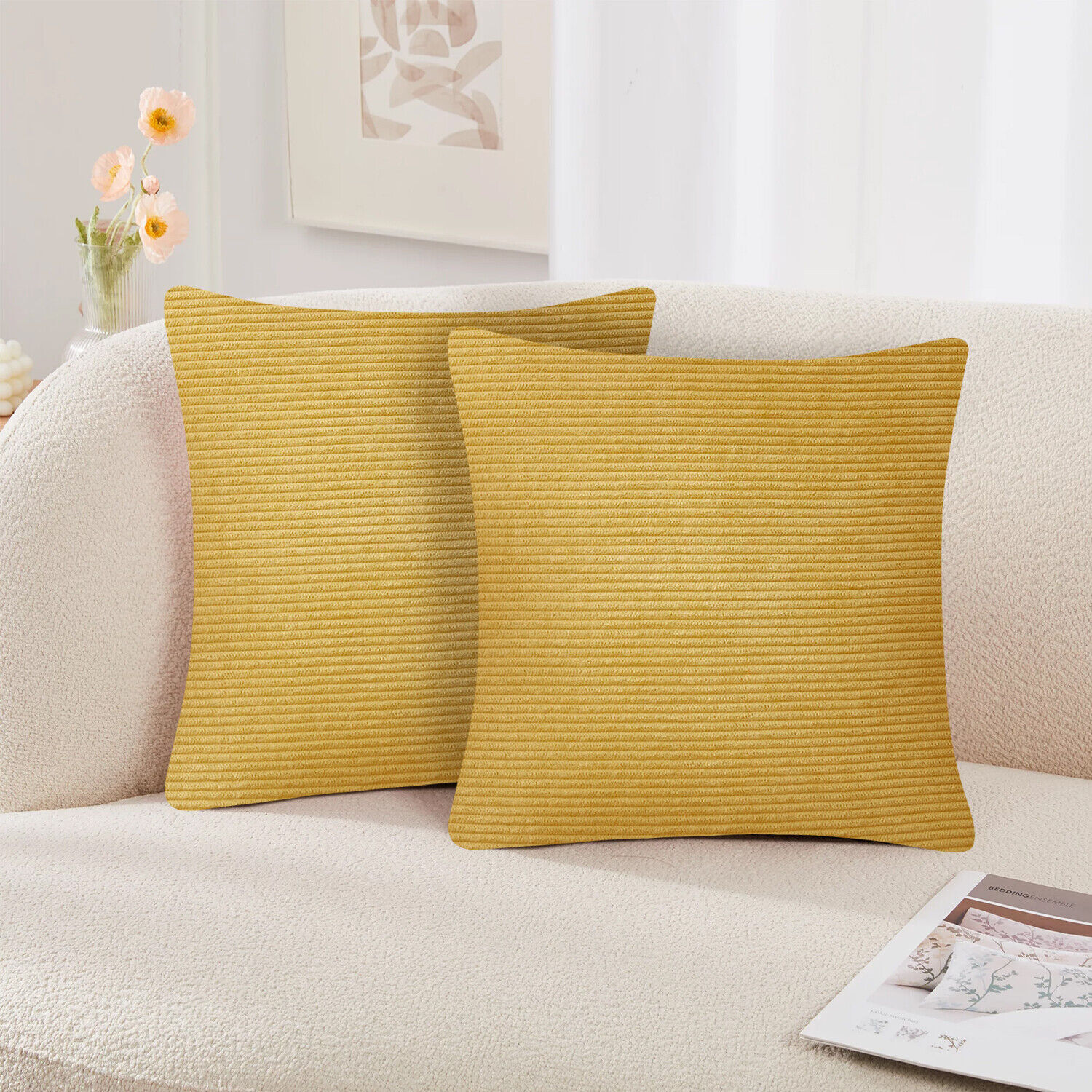 Velvet Cushion Covers 18 x 18 16x16 20x20 Luxury Plush Filled Sofa