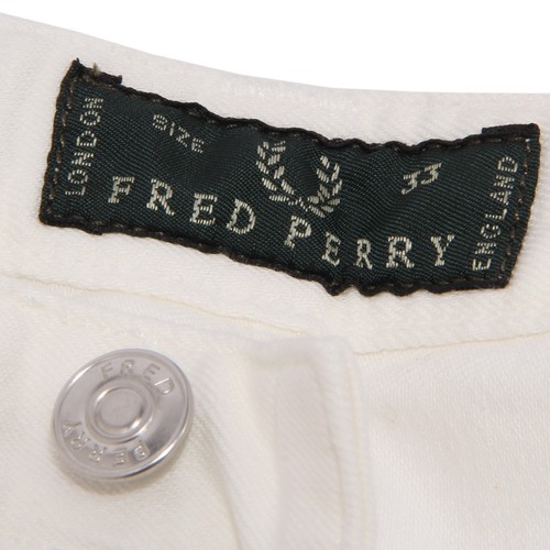 7911G jeans uomo bianco FRED PERRY denim pantaloni trousers men - Picture 4 of 4