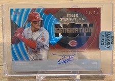 2022 Topps Clearly Authentic Tyler Stephenson Blue #'d /25 Reds