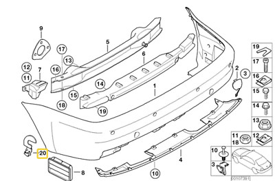 BMW E46 M3 Rear Bumper Bracket Right | 51127896162 | Genuine OEM