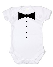 baby onesie suit and tie