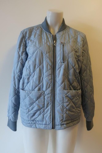 BLUE REVERSIBLE QUILTED BOMBER JACKET 