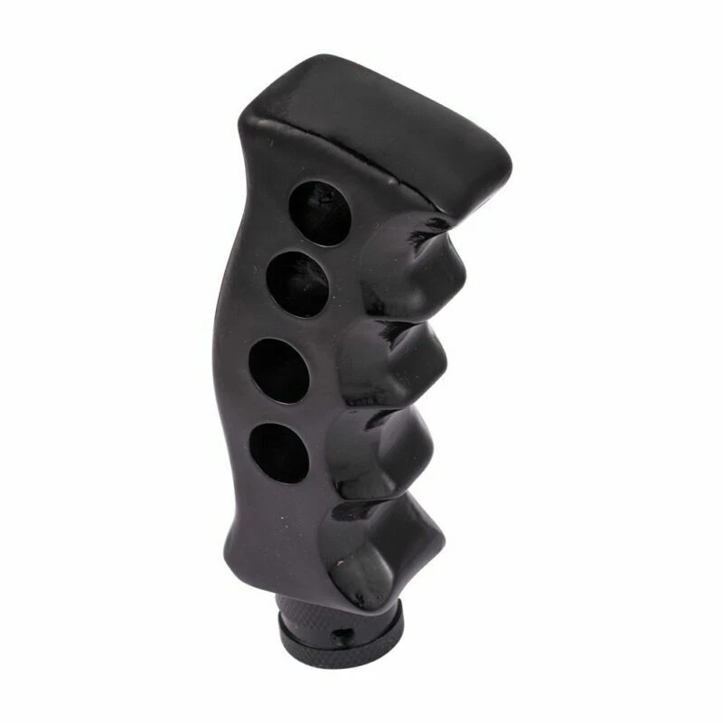 Empuñadura de pistola negra mango de cuchillo transmisión manual coche perilla de cambio y kit adaptador Foto 4 de 4