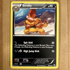 Scrafty 69/114 Black & White RARE LP Pokemon