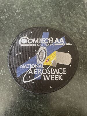 Comtech Aeroastro Aerospace Satellite Iron On Patch 3  Rare Logo Defunct NASA