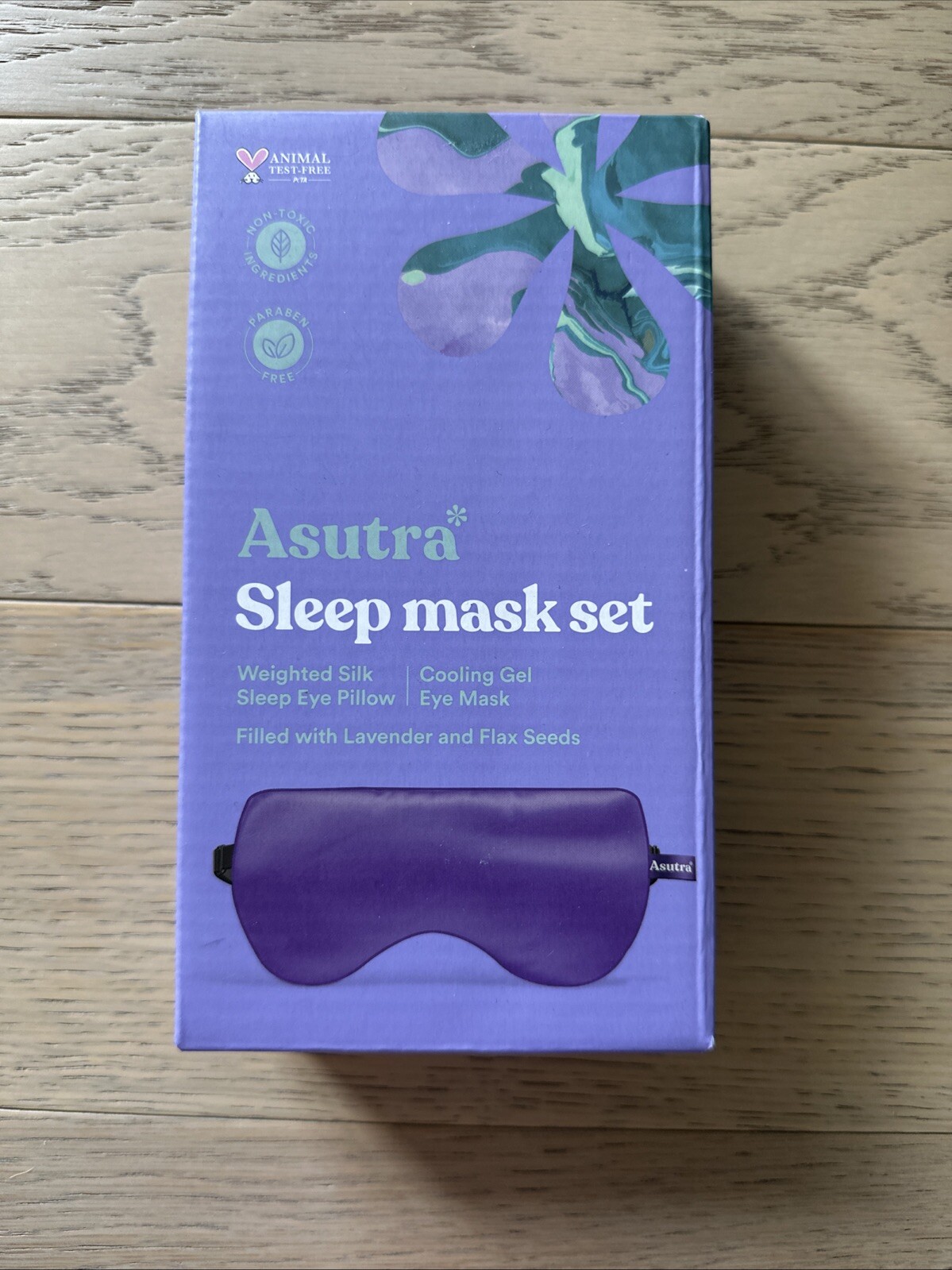 Asutra Weighted Silk Sleep Eye Pillow And Cooling Gel Eye Mask Lavender