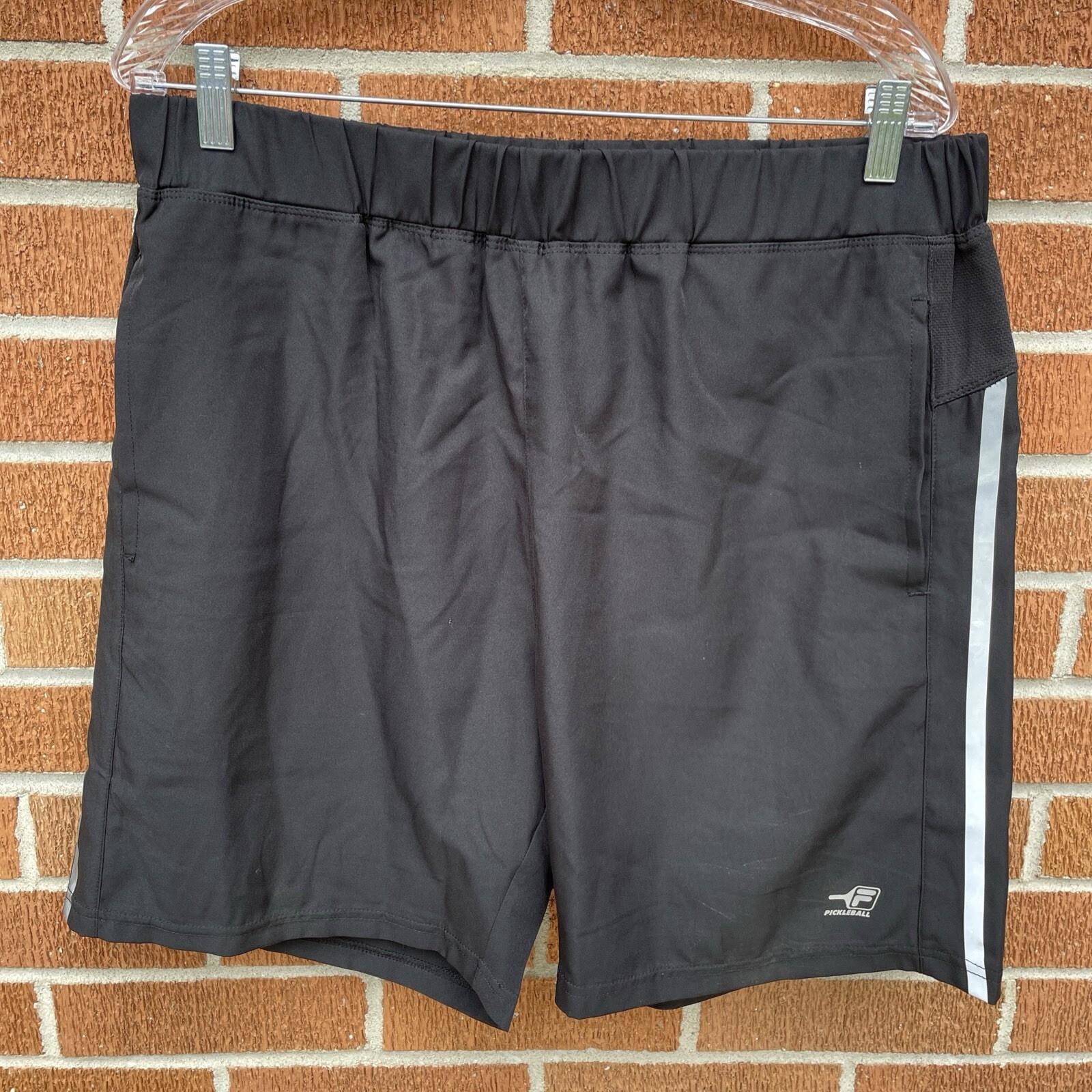 Pantaloncini uomo Fila Pickleball taglia Large 34 nero poliestere Pickleball tennis
