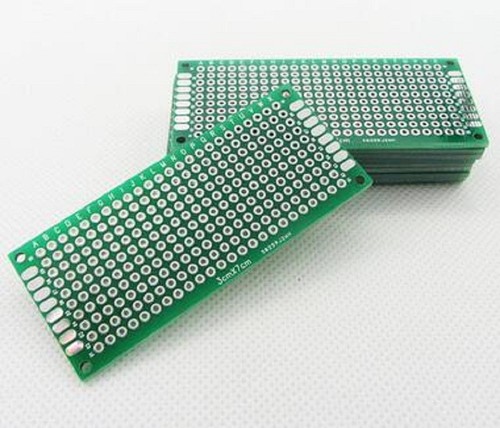 10 pcs 3X7cm Double Side Prototype pcb Breadboard Universal 1.6mmX2.54mm Tinned - Picture 3 of 4