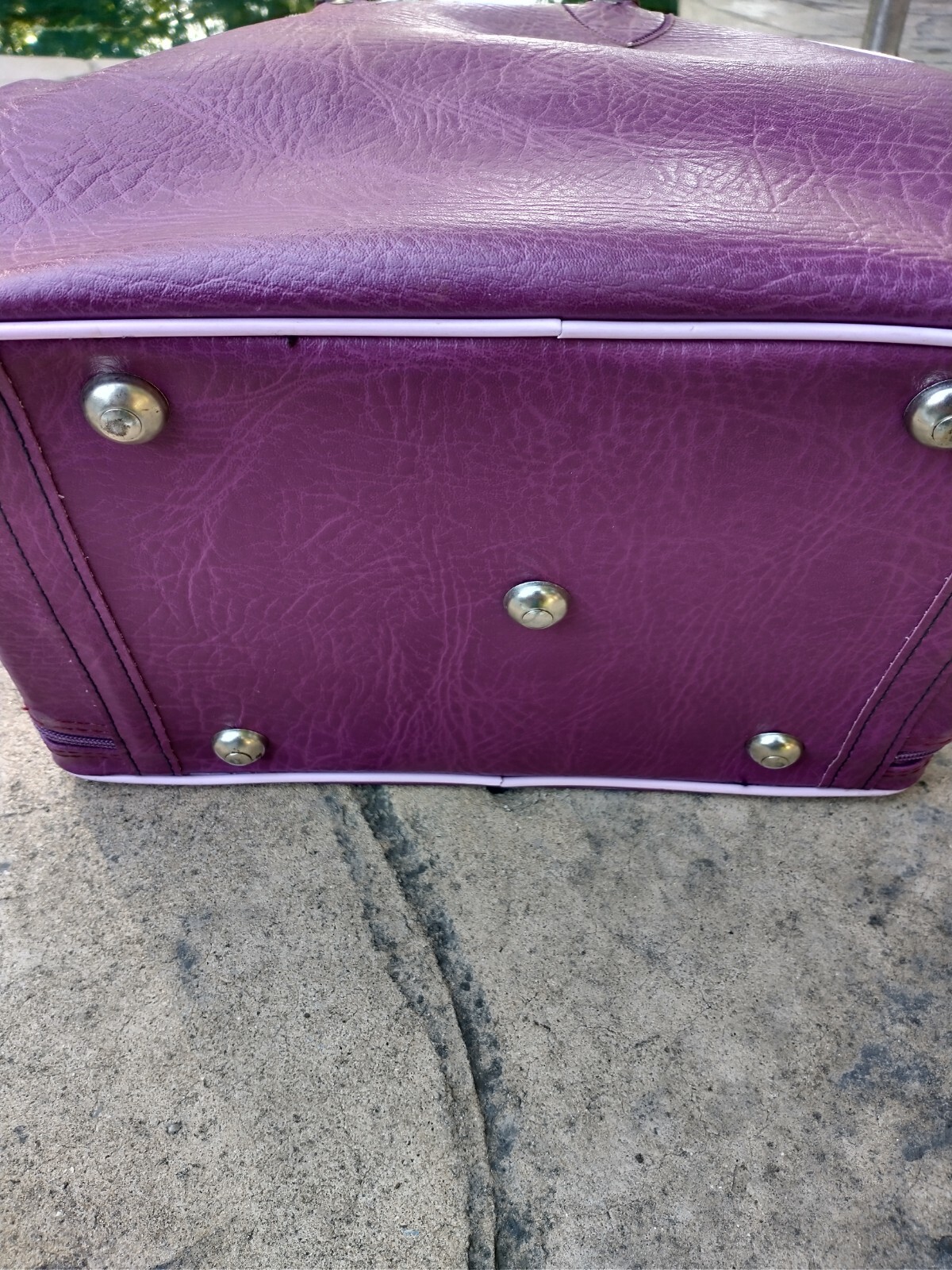 Don Carter Bowling Ball Bag Vintage 3Stripe Wave Design Mauve and Pink