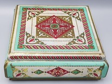 alte Blechdose 'Edm. Münster Düsseldorf' Art Deco tolle Form ca. 19,3x 19,3 cm 