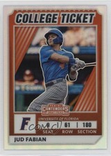 2022 Panini Elite Extra Edition College Tickets Optic Holo Prizm Jud Fabian 0i4k